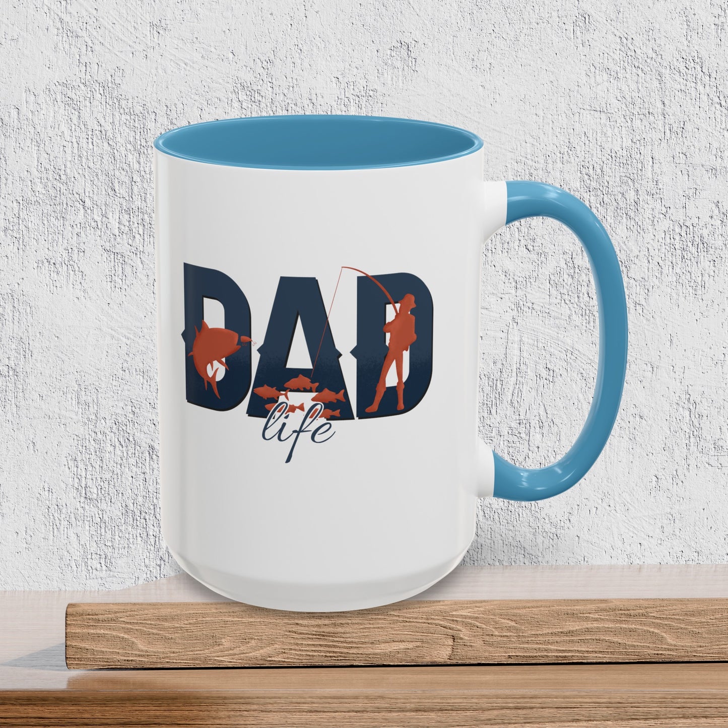 Fishing Dad Life - Accent Ceramic Coffee Mug