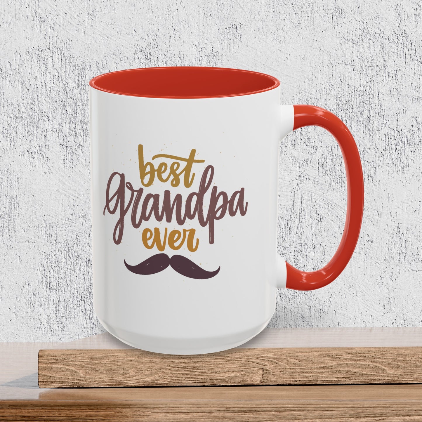 Best Grandpa Ever - Accent Ceramic Coffee Mug