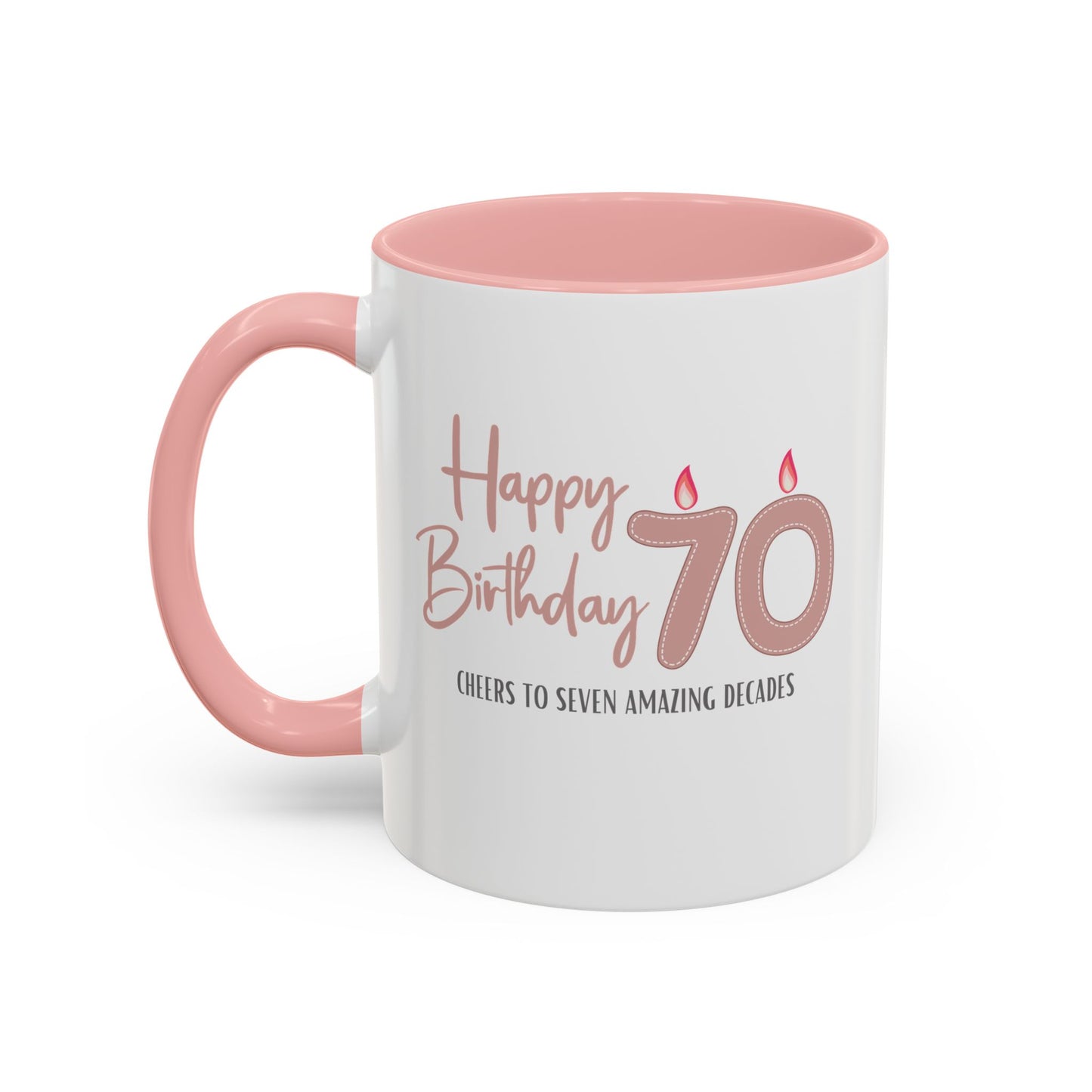 Happy 70th Birthday - Accent Ceramic Coffee Mug