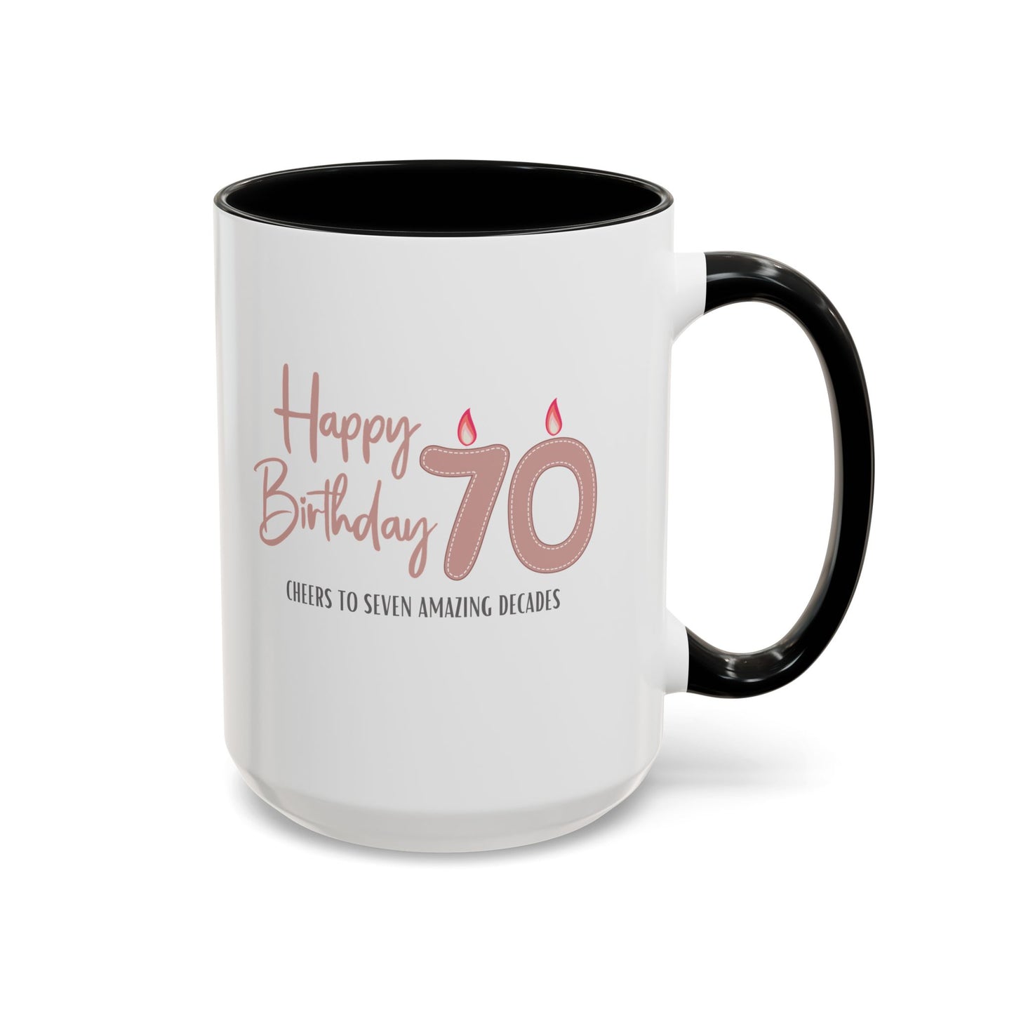 Happy 70th Birthday - Accent Ceramic Coffee Mug