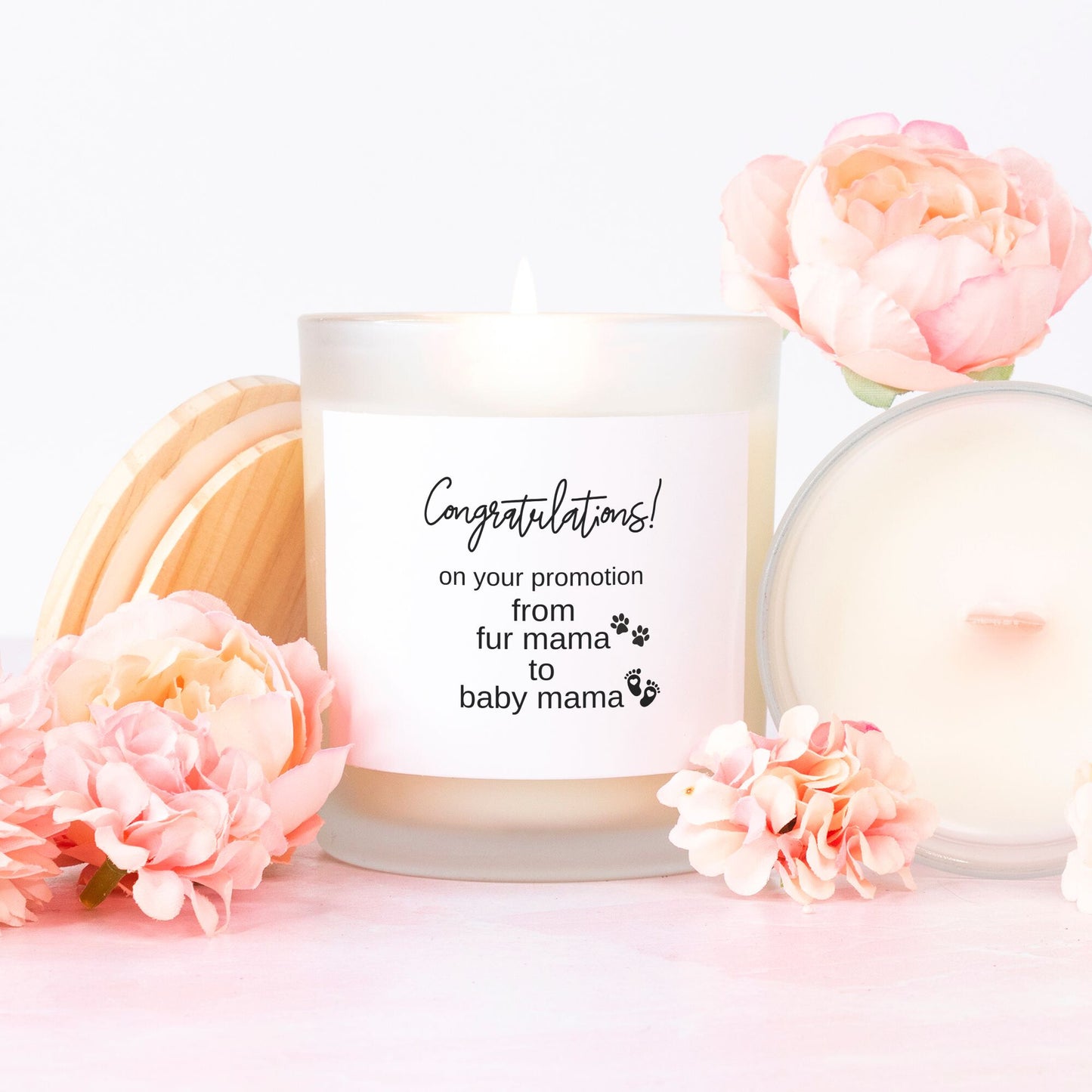 Fur Mama to Baby Mama Candle in Frosted Glass (11oz)