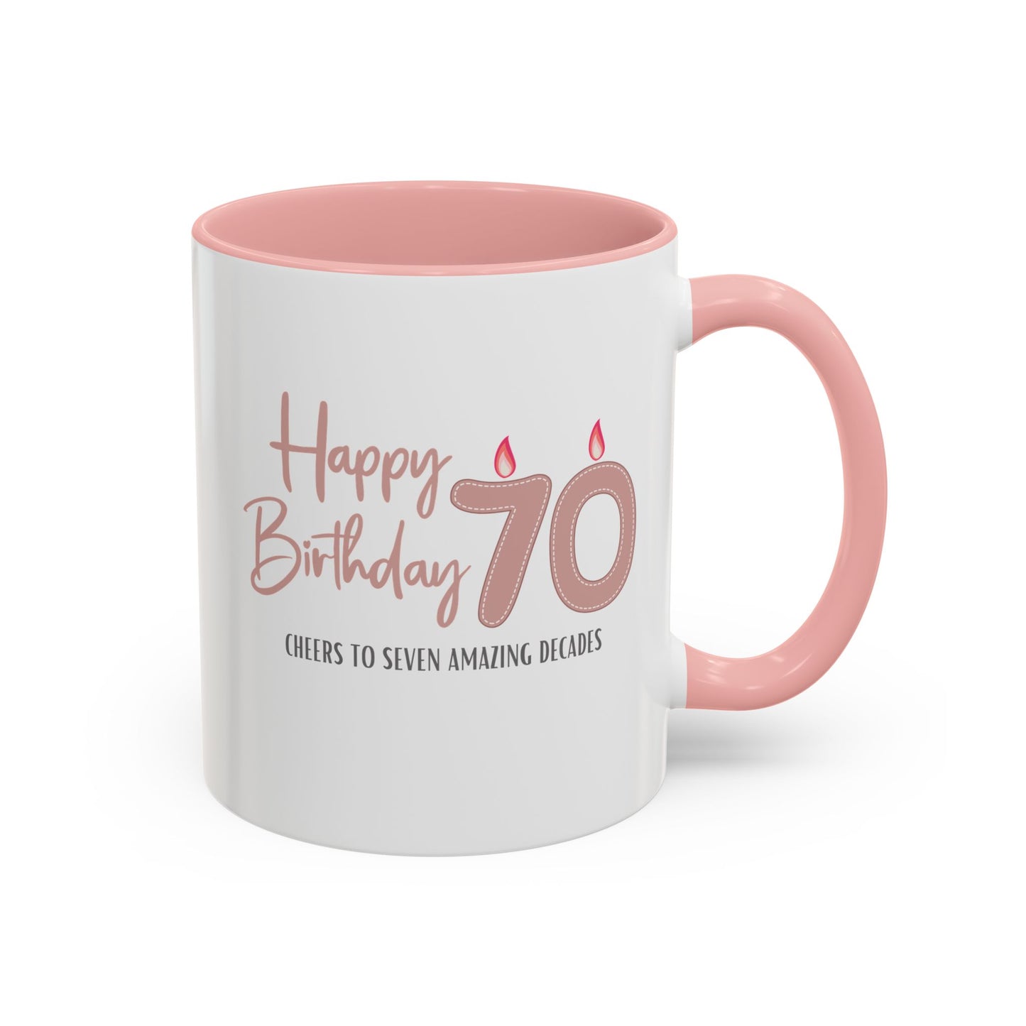 Happy 70th Birthday - Accent Ceramic Coffee Mug