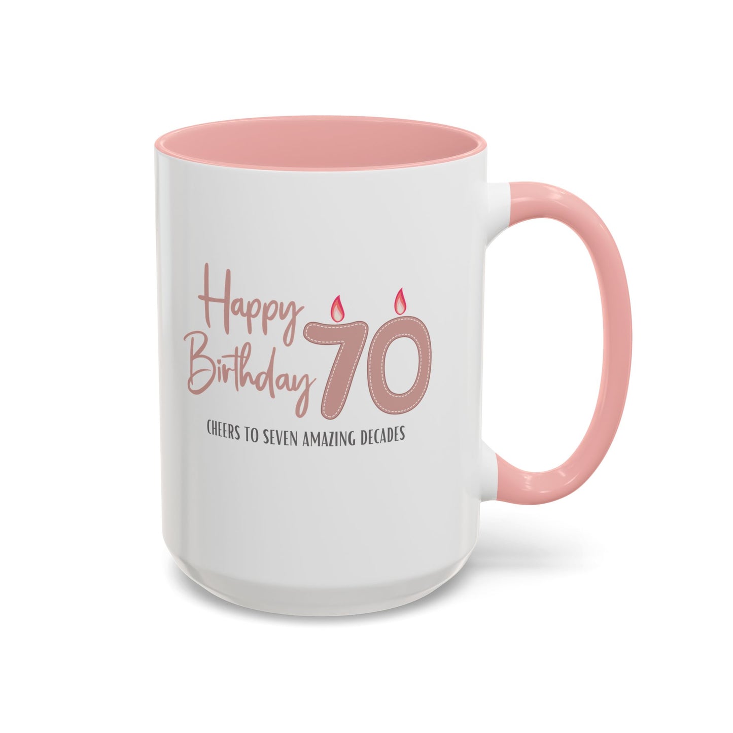 Happy 70th Birthday - Accent Ceramic Coffee Mug