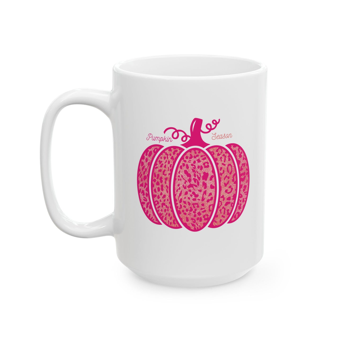 Leopard Pink Pumpkin - Ceramic Mug (11oz, 15oz)