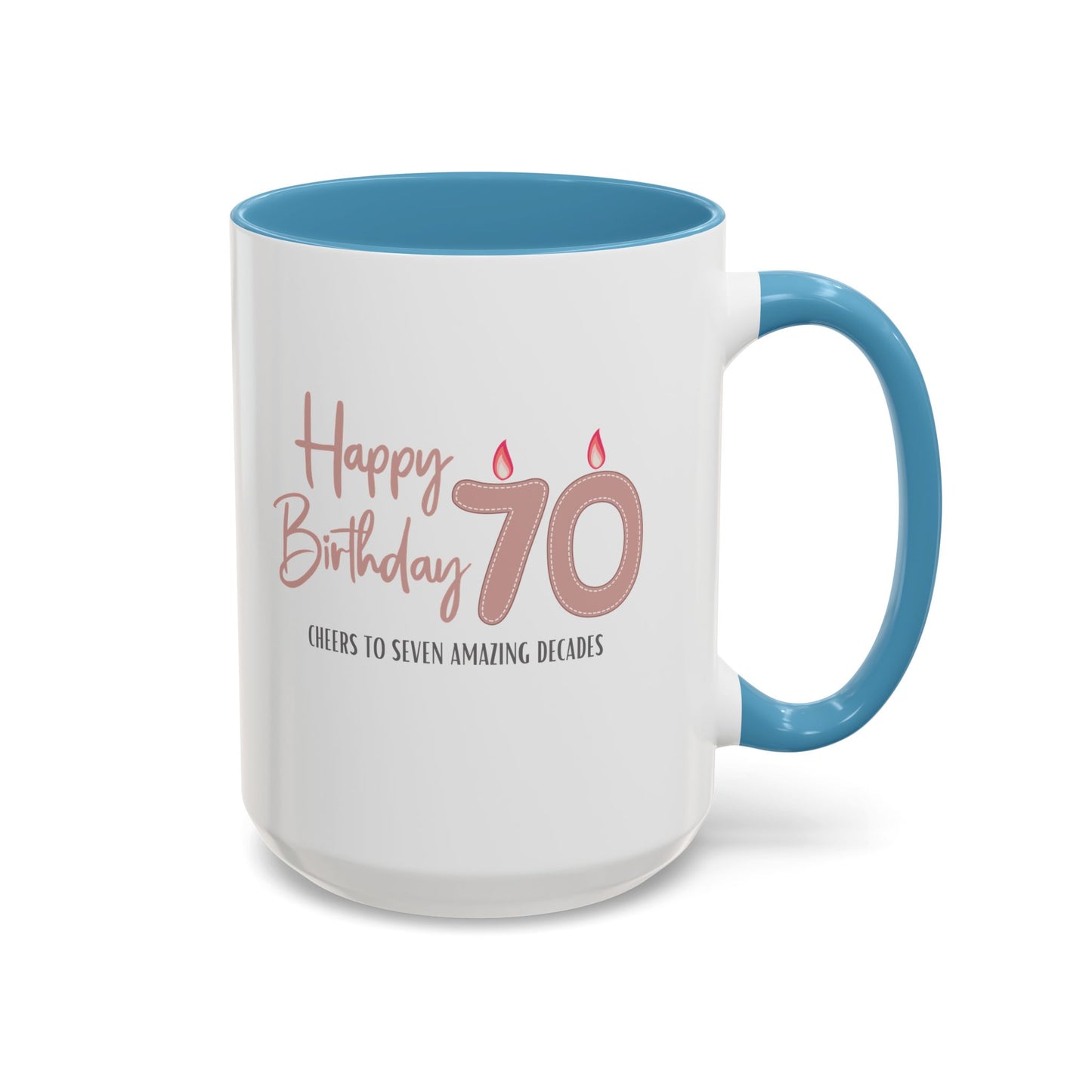 Happy 70th Birthday - Accent Ceramic Coffee Mug