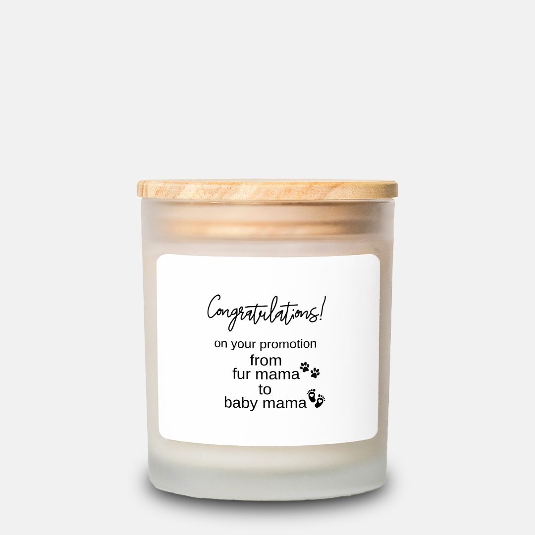 Fur Mama to Baby Mama Candle in Frosted Glass (11oz)