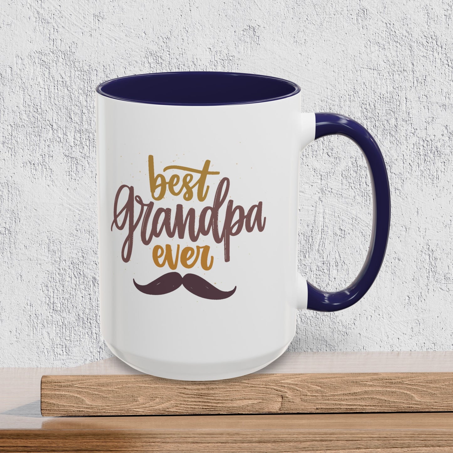 Best Grandpa Ever - Accent Ceramic Coffee Mug