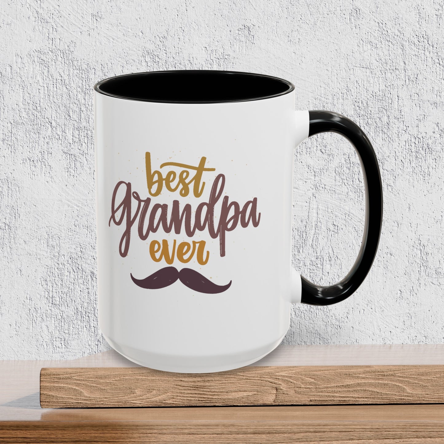 Best Grandpa Ever - Accent Ceramic Coffee Mug