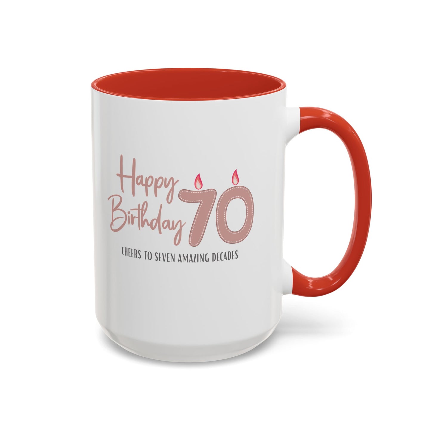 Happy 70th Birthday - Accent Ceramic Coffee Mug