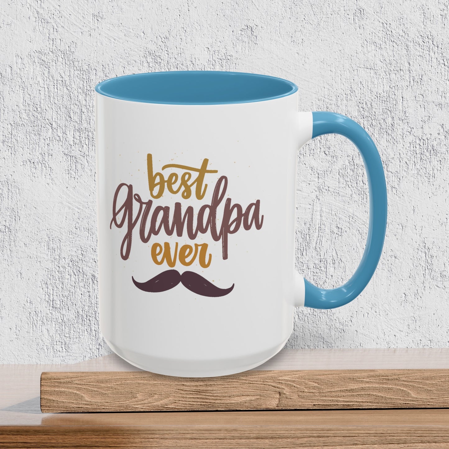 Best Grandpa Ever - Accent Ceramic Coffee Mug