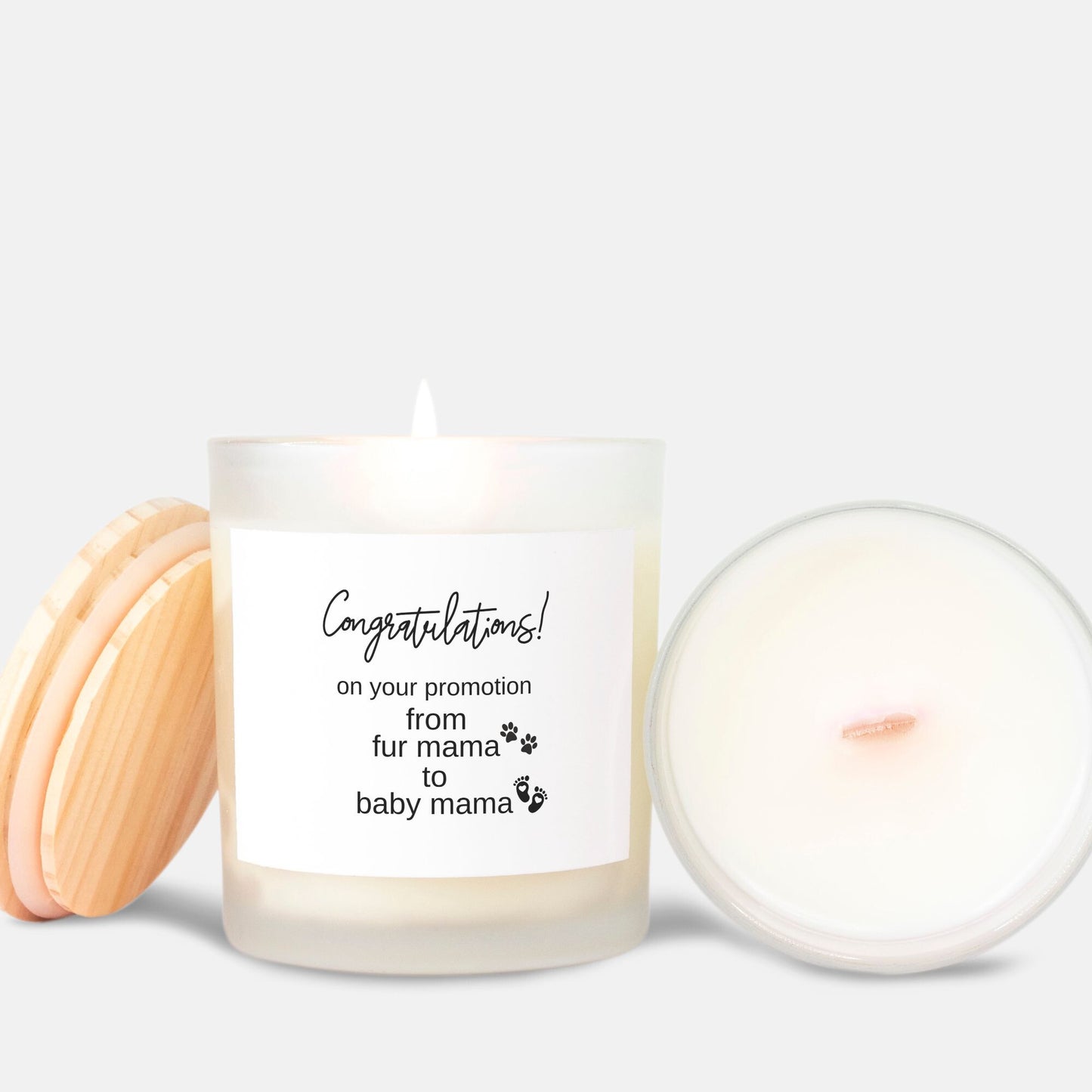 Fur Mama to Baby Mama Candle in Frosted Glass (11oz)