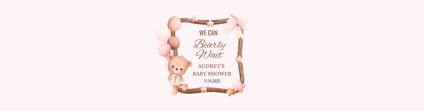 Personalized We Can Bearly Wait Baby Shower Candle Favors - Tin 4oz