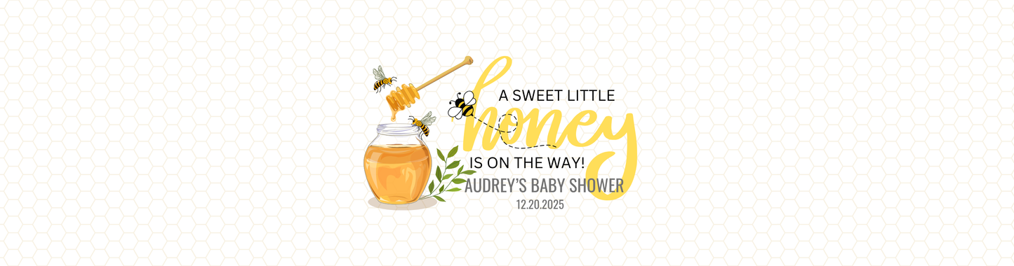 Personalized Sweet Little Honey Baby Shower Candle Favors - Tin 4oz