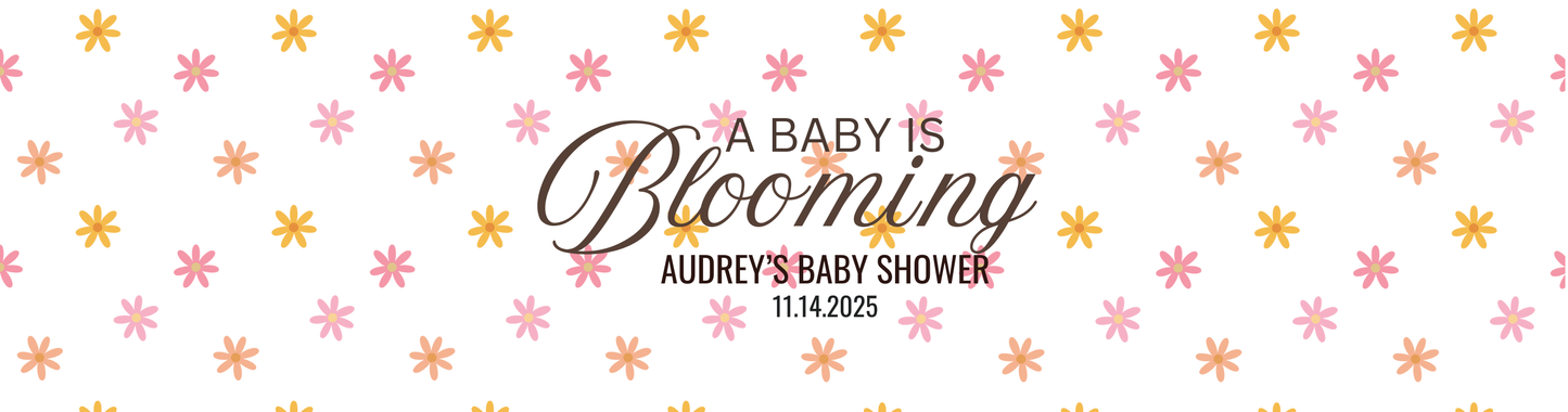 Personalized Daisy Themed Baby Shower Candle Favors - Tin 4oz