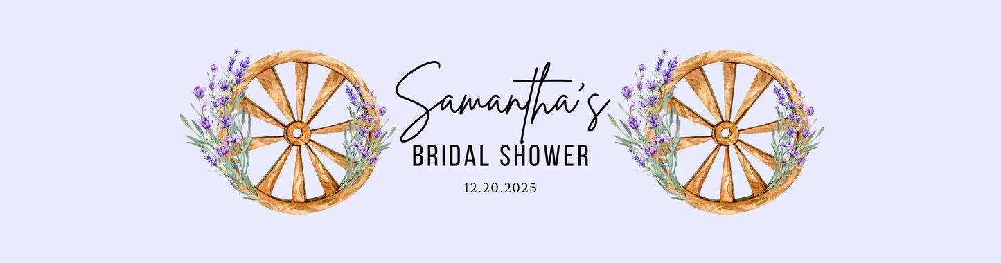 Personalized Lavender Themed Bridal Shower Candle Favor - Tin 4oz