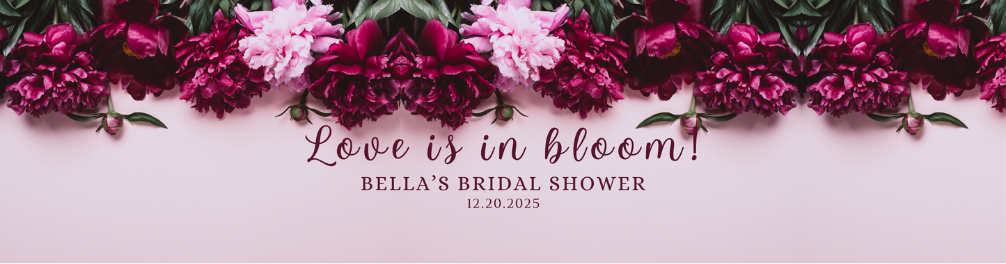 Personalized Pink Peony Floral Themed Bridal Shower Candle Favor - Tin 4oz