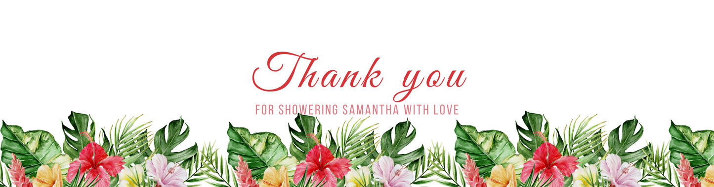 Personalized Tropical Themed Bridal Shower Candle Favor - Tin 4oz