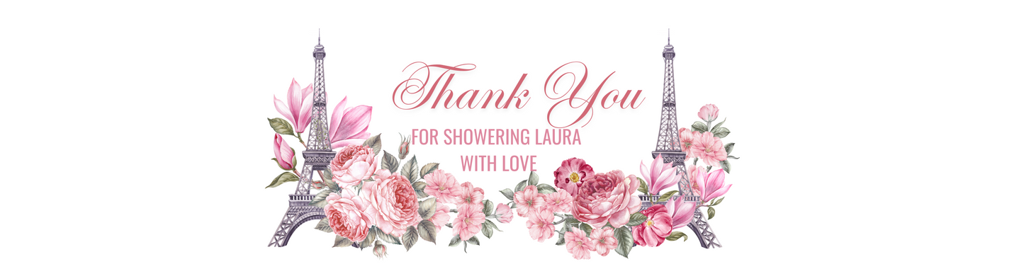 Personalized Eiffel Tower French Themed Bridal Shower Candle Favor - Tin 4oz