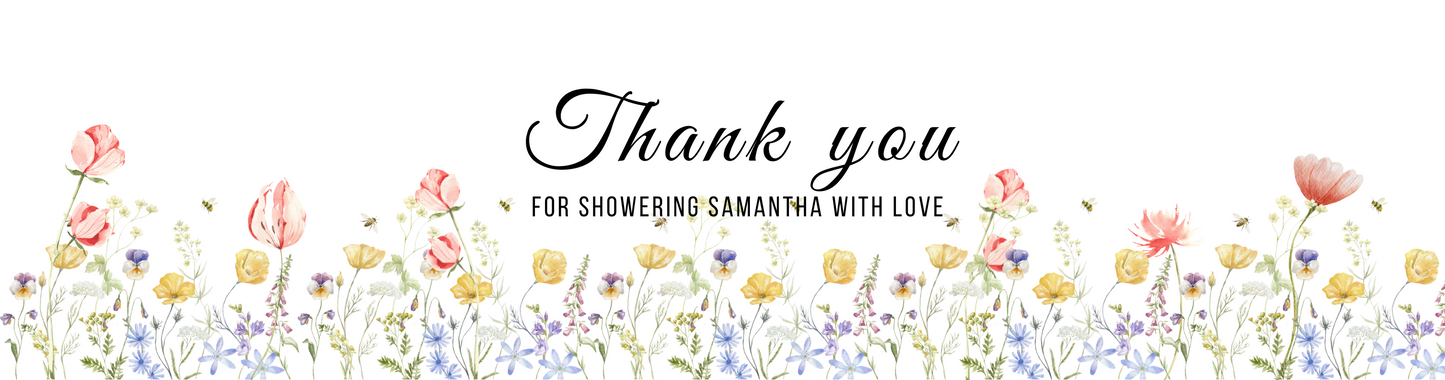 Personalized Wildflower Themed Bridal Shower Candle Favor - Tin 4oz