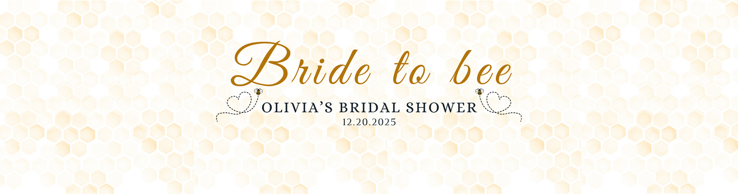 Personalized Bee Themed Bridal Shower Candle Favor - Tin 4oz