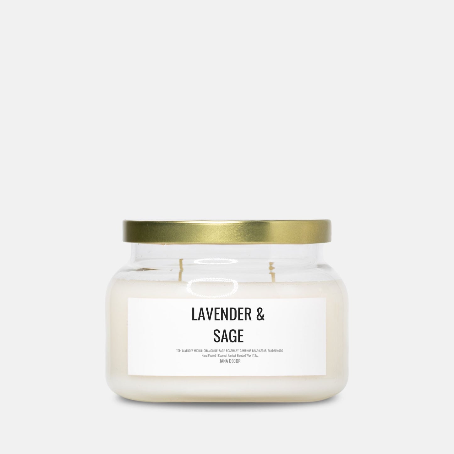 Lavender & Sage Candle in Apothecary Jar (Double Wick)