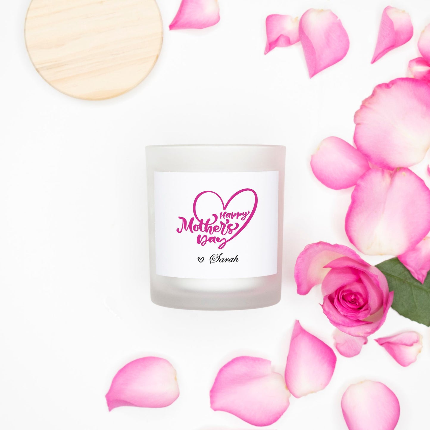 Personalized Happy Mother's Day Candle in Frosted Glass (11oz)