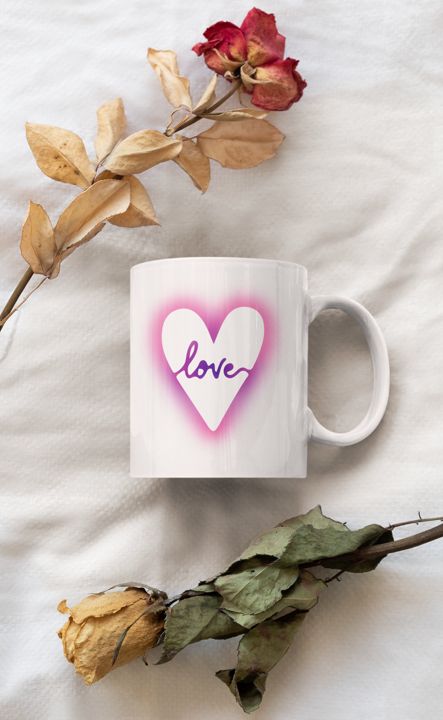 Neon Love Ceramic Coffee Mug