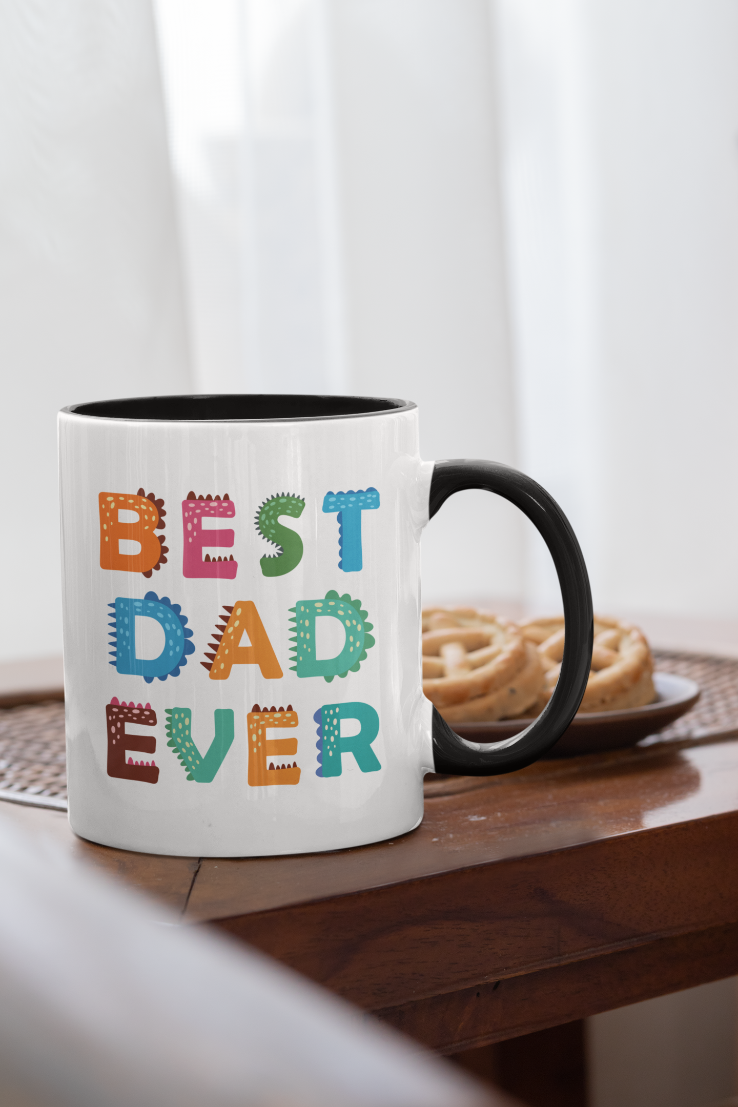 Best Dad Ever - Accent Ceramic Coffee Mug
