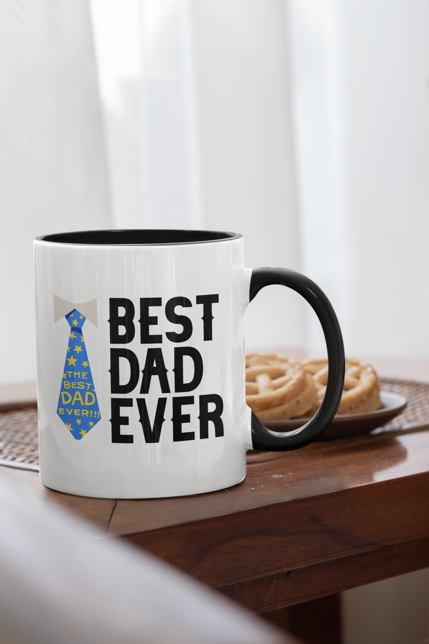 Best Dad Ever - Accent Ceramic Coffee Mug