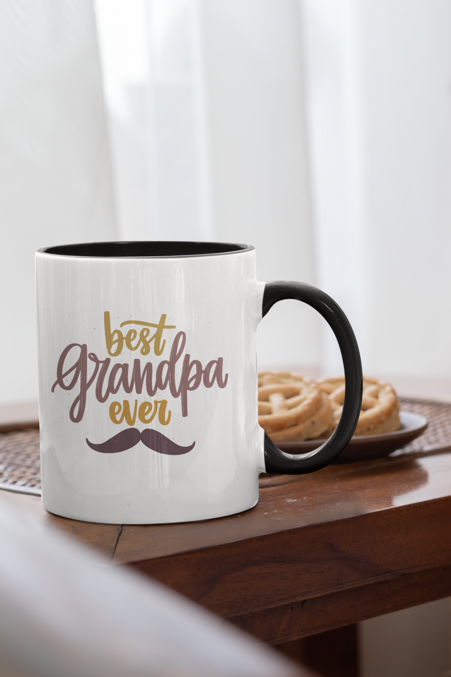 Best Grandpa Ever - Accent Ceramic Coffee Mug