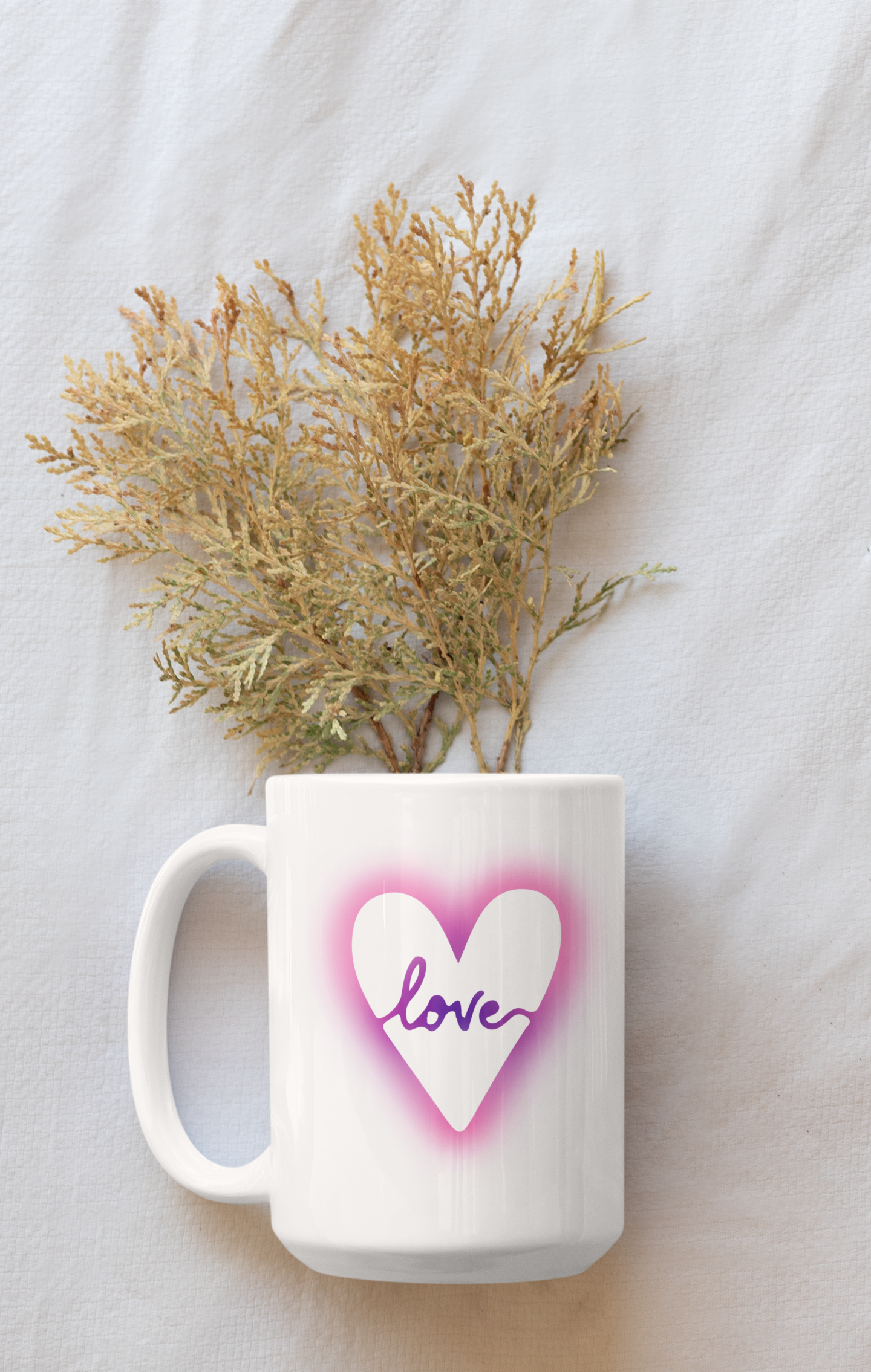 Neon Love Ceramic Coffee Mug