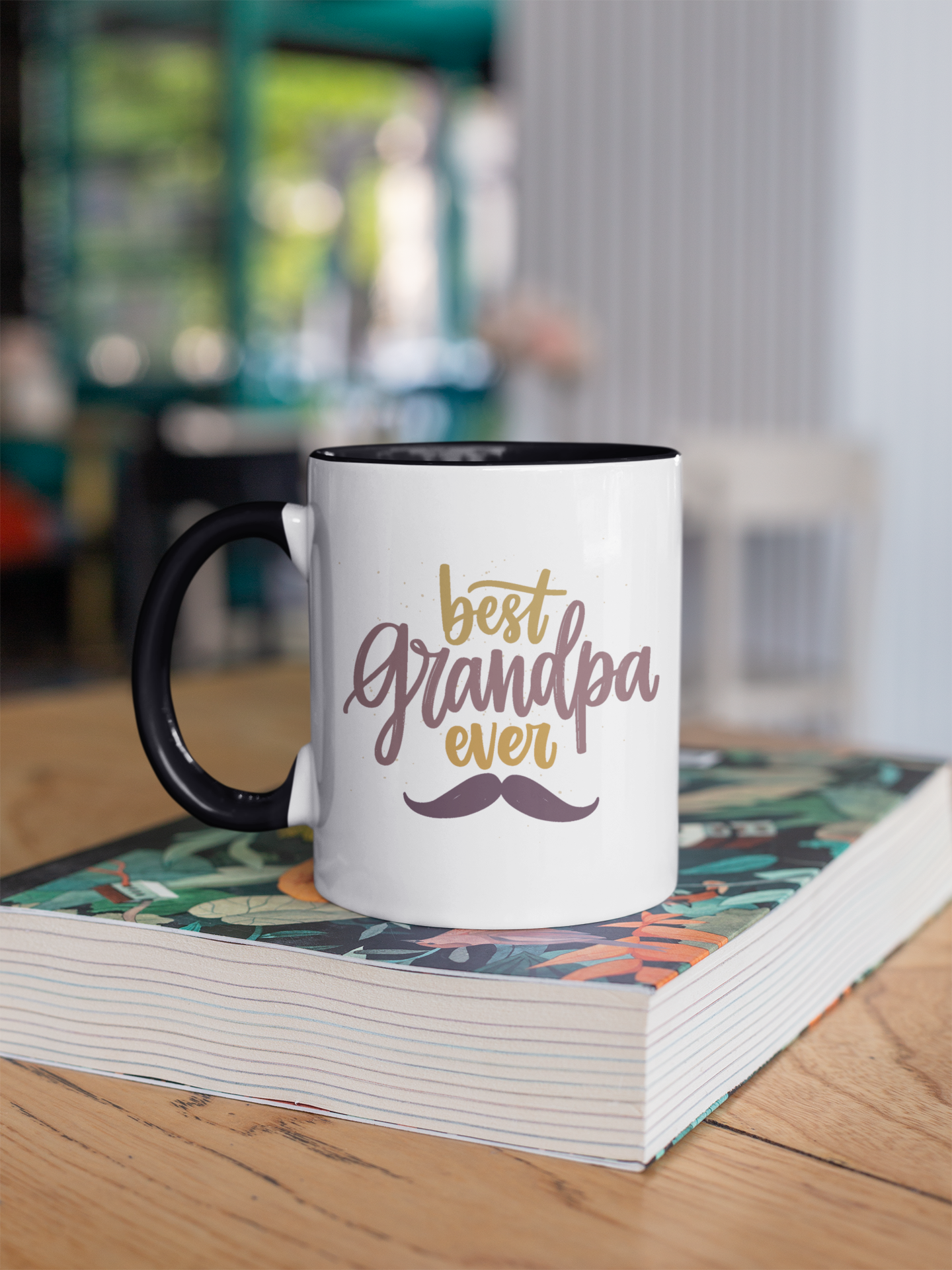 Best Grandpa Ever - Accent Ceramic Coffee Mug