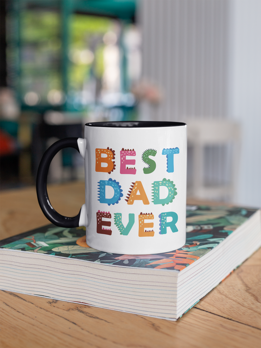 Best Dad Ever - Accent Ceramic Coffee Mug