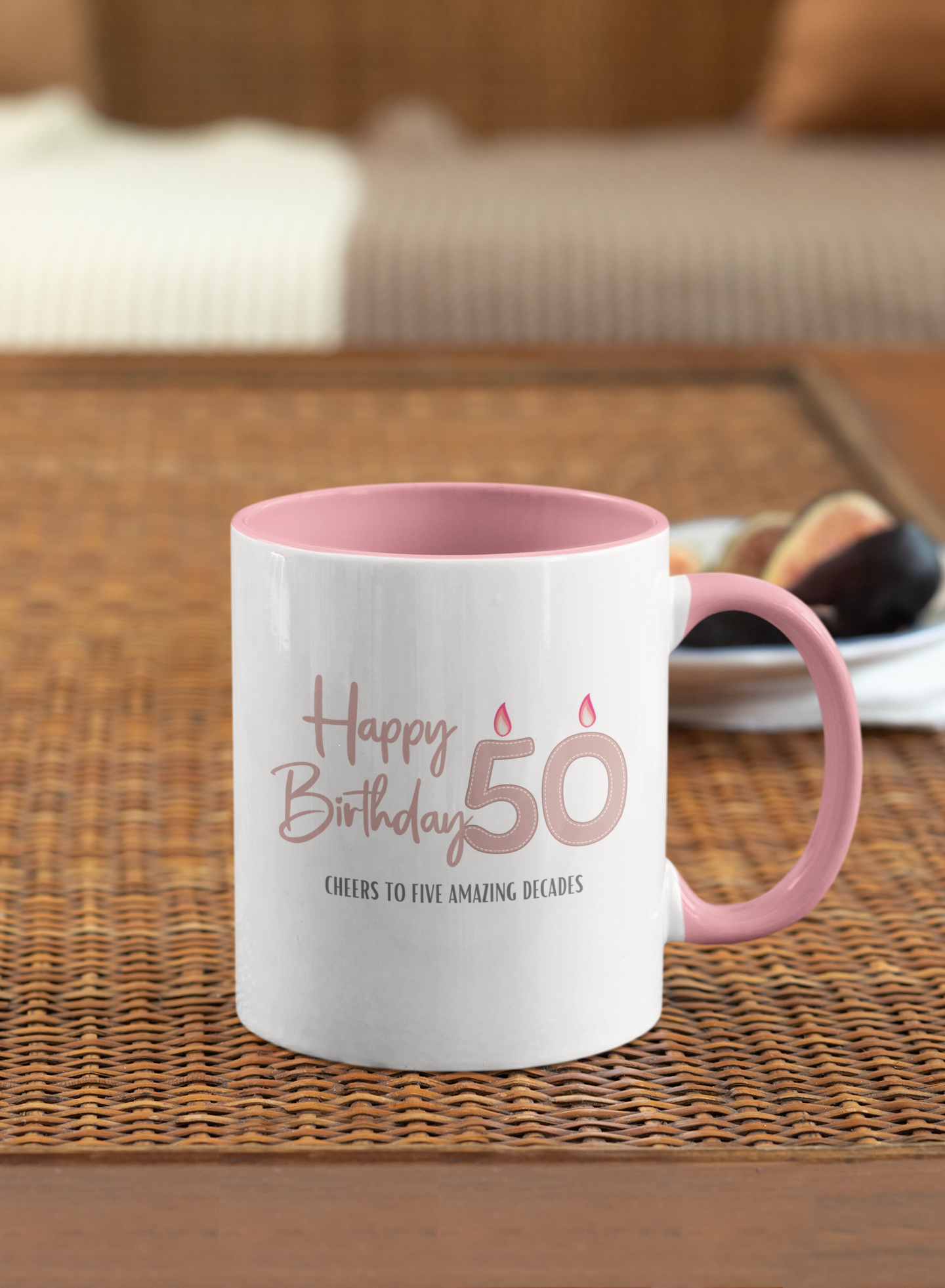 Happy 50th Birthday - Accent Ceramic Coffee Mug
