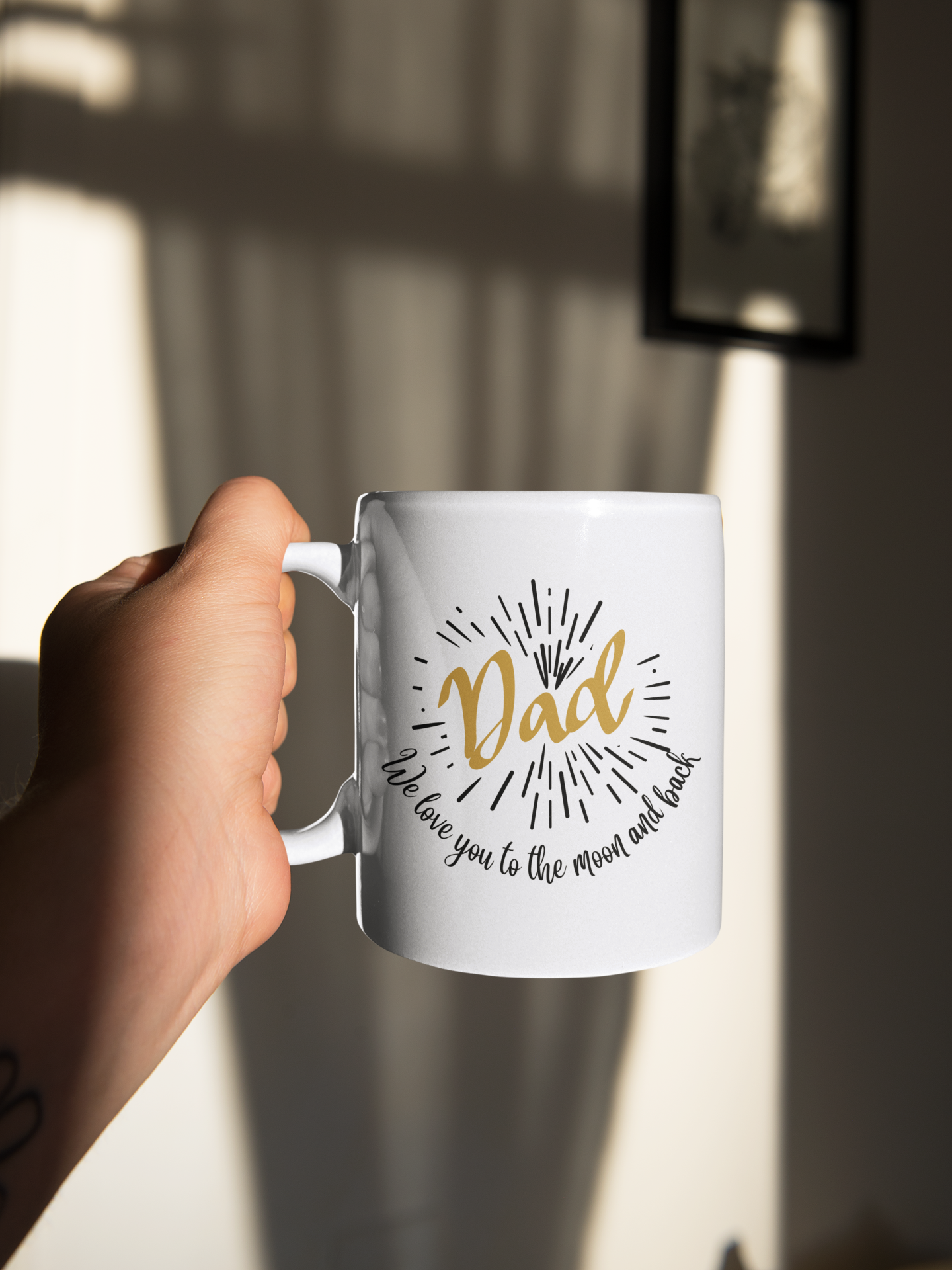 Dad We Love You to the Moon and Back - Ceramic Coffee Mug