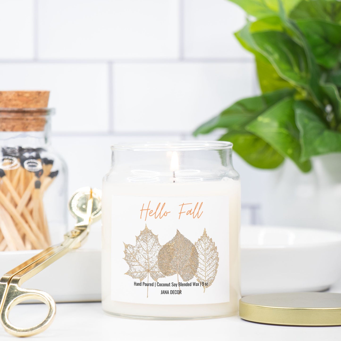 Hello Fall - Apothecary Jar Candle 9oz