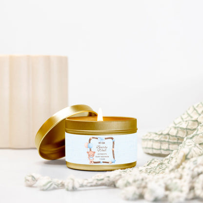 Personalized We Can Bearly Wait Baby Shower Candle Favors - Tin 4oz