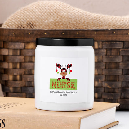 Nurse - White Ceramic Jar Christmas Candle 8oz