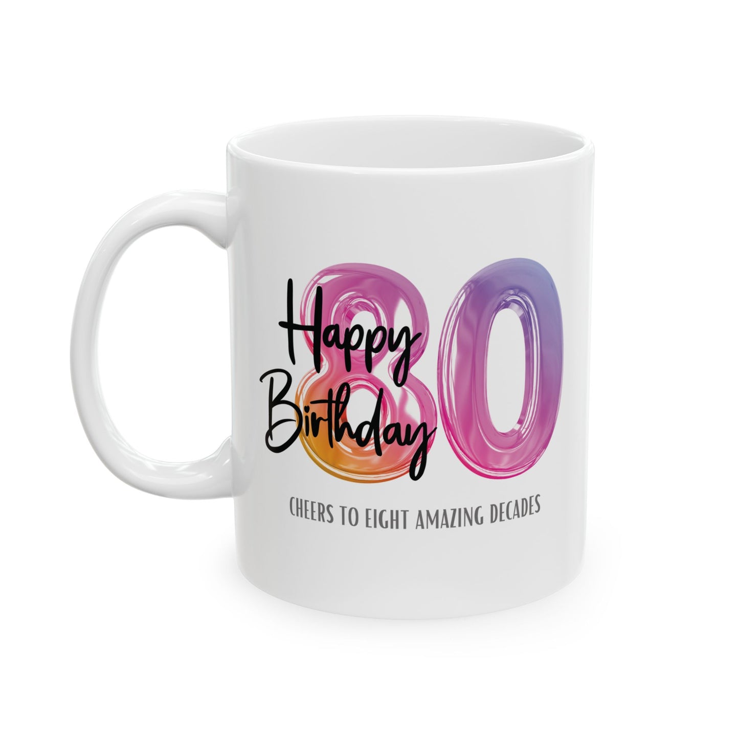 Happy 80th Birthday - Ceramic Coffee Mug