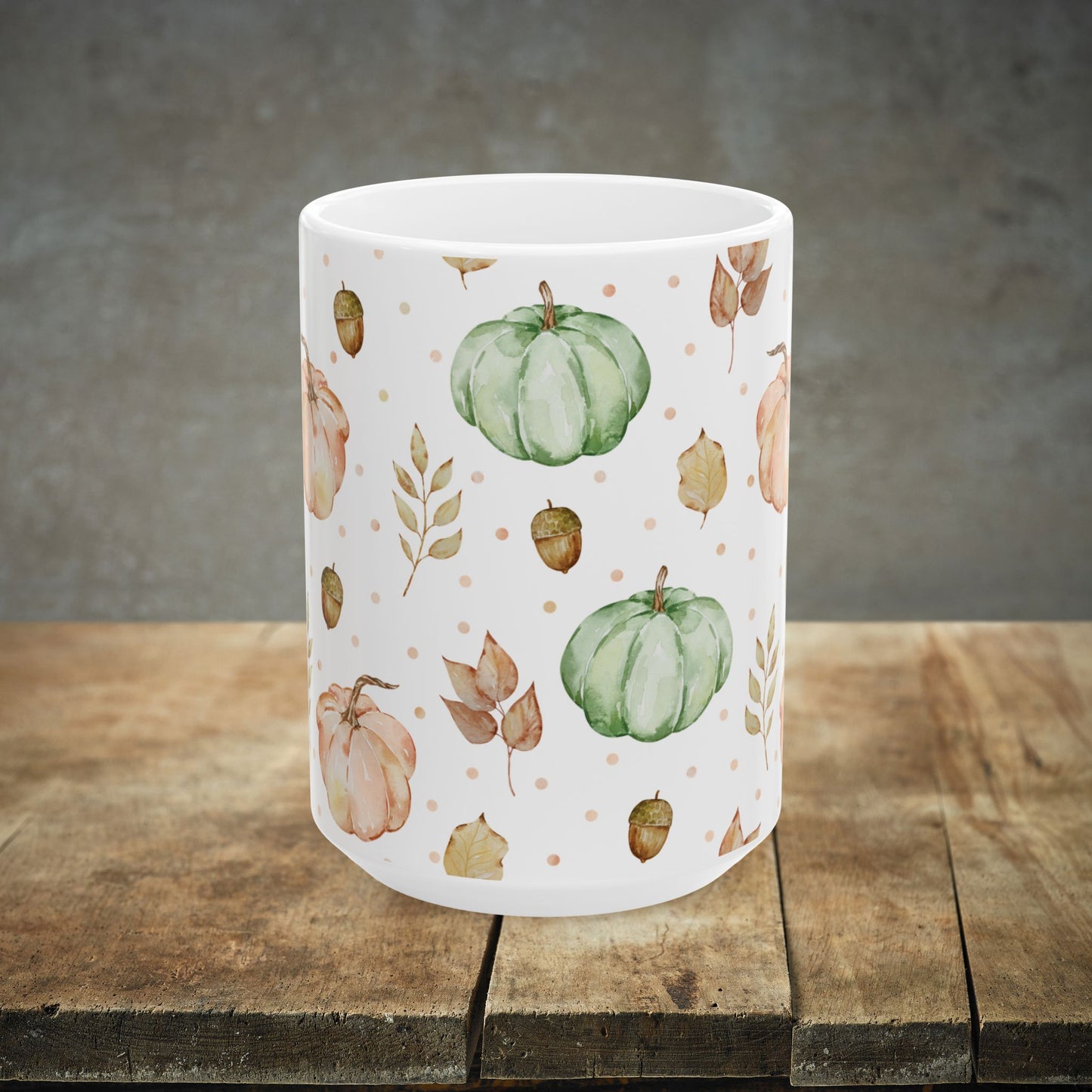 Pumpkins Print Ceramic Mug (11oz, 15oz)