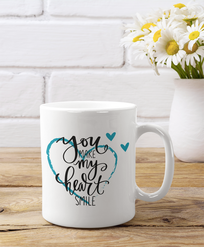 You Make My Heart Smile Ceramic Coffee Mug