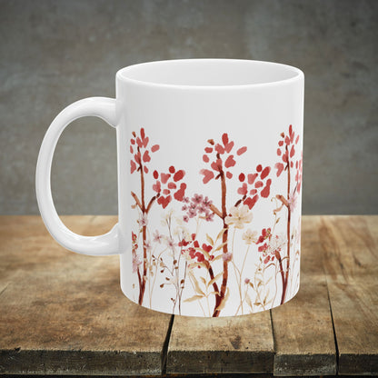 Fall Florals - Ceramic Mug, (11oz, 15oz)