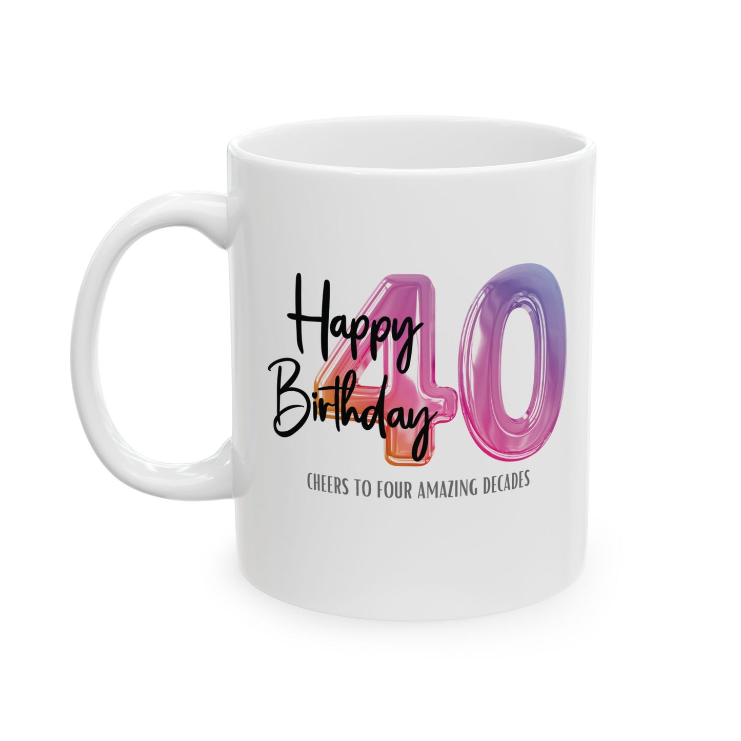 Happy 40th Birthday - Ceramic Coffee Mug