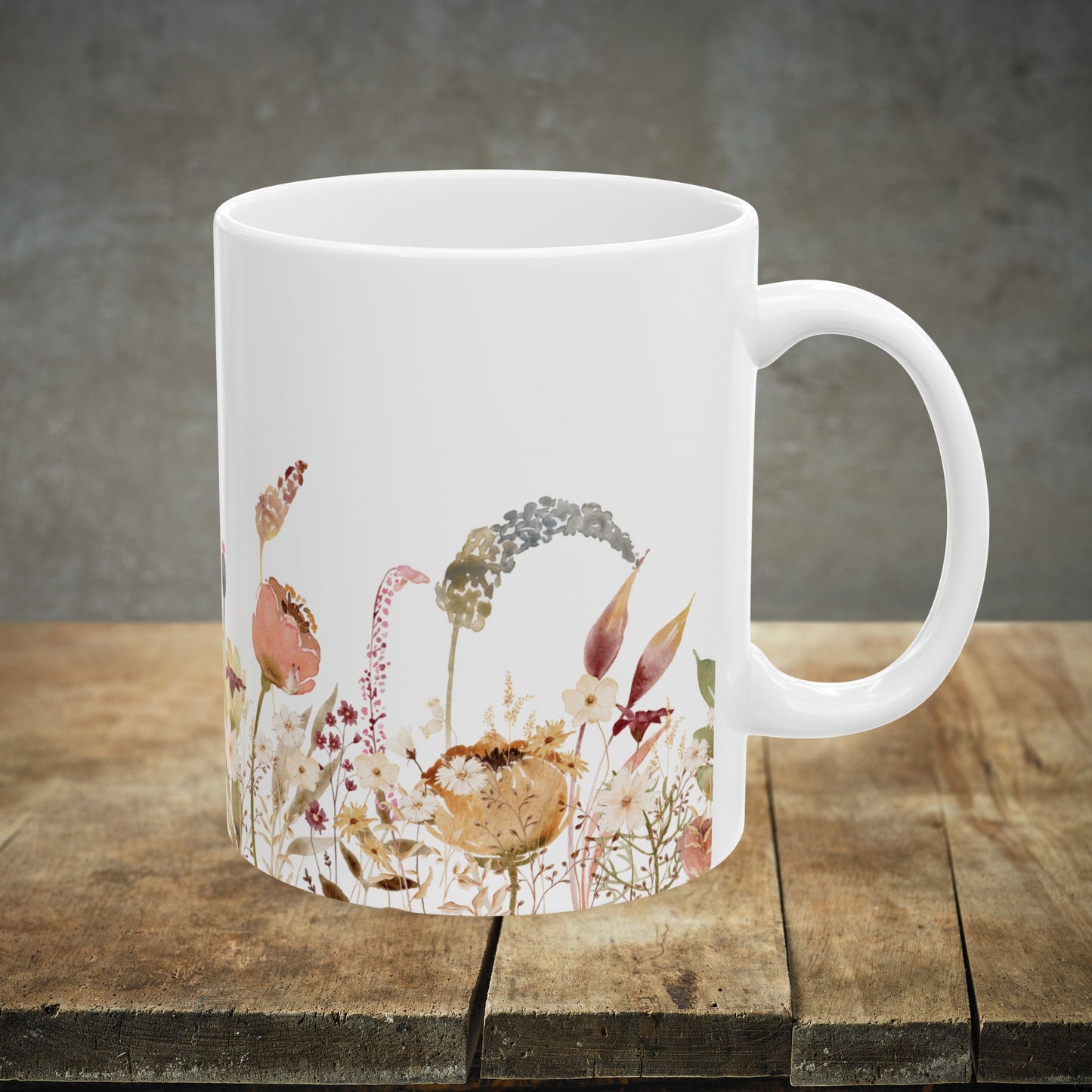 Fall Florals - Ceramic Mug, (11oz, 15oz)