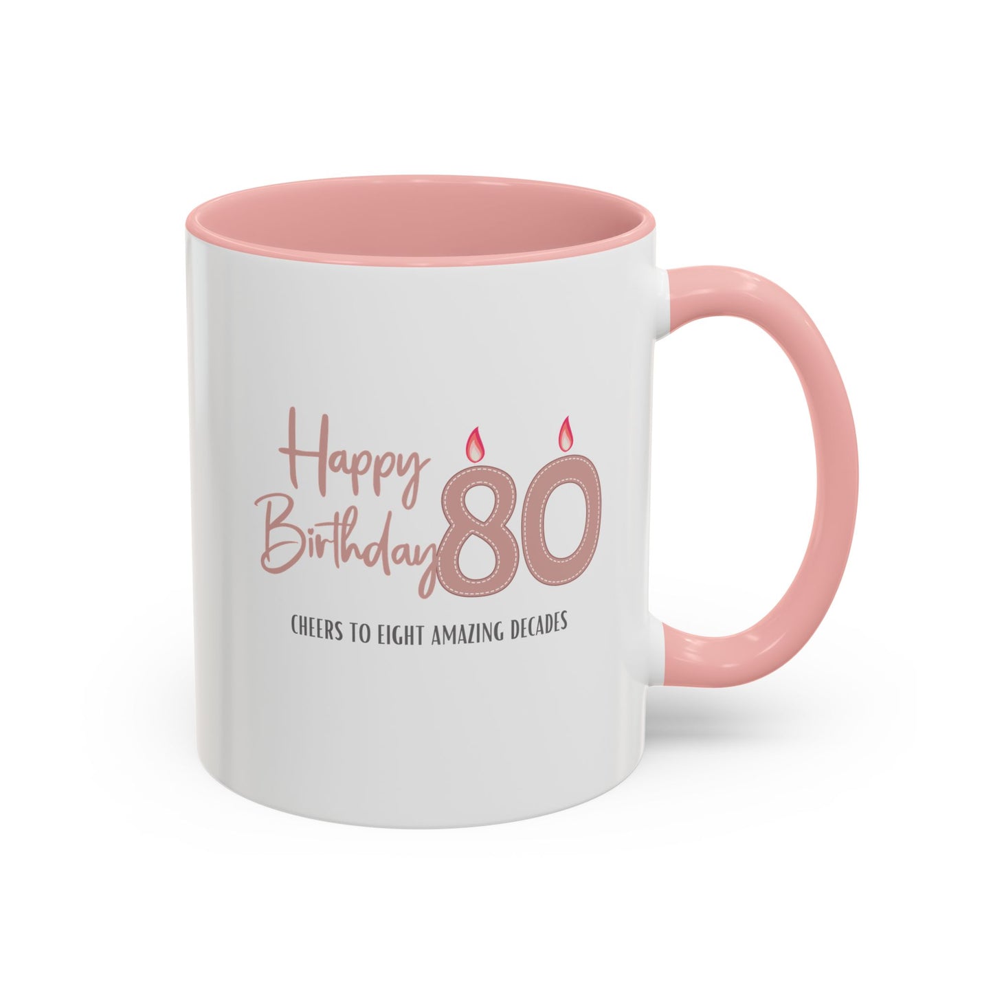 Happy 80th Birthday - Accent Ceramic Coffee Mug