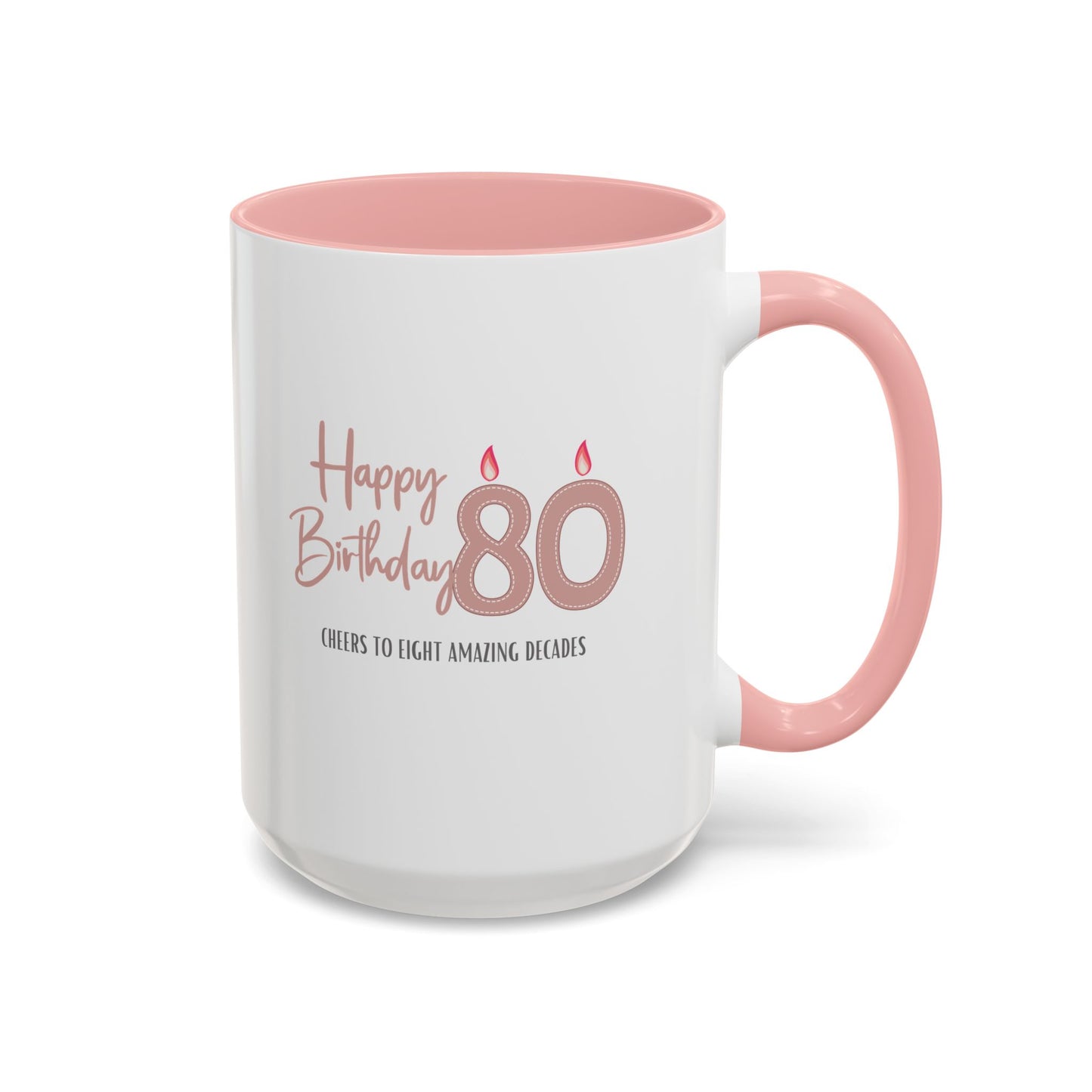 Happy 80th Birthday - Accent Ceramic Coffee Mug