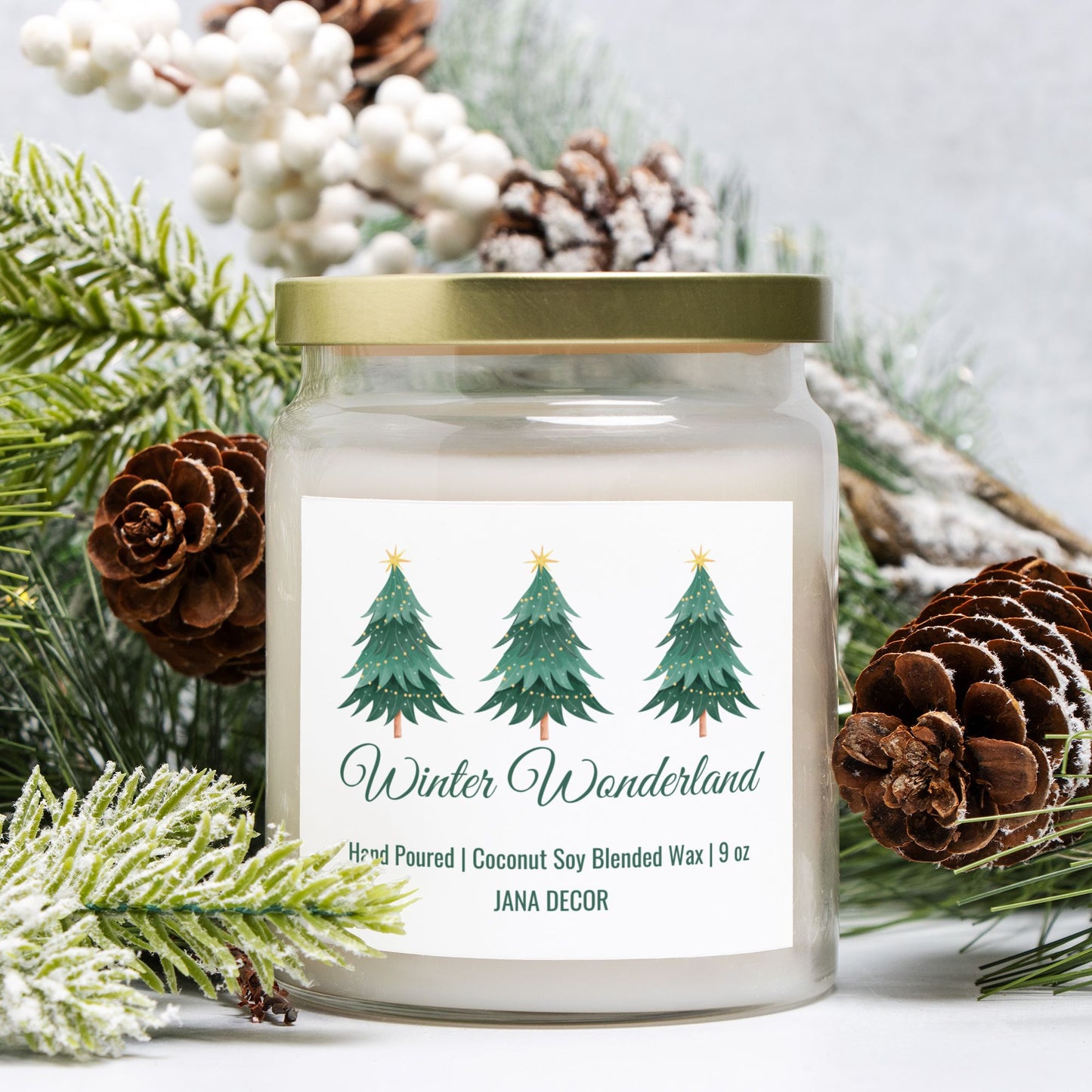 Winter Wonderland Christmas Candle - Apothecary Jar 9oz