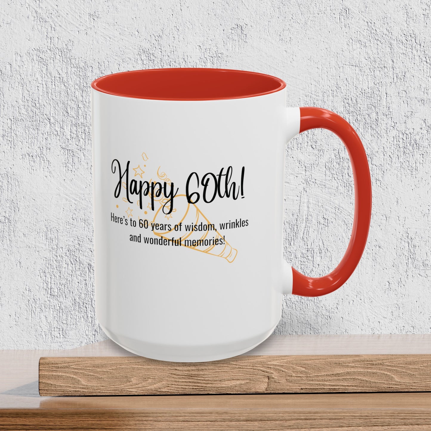 Happy 60th Birthday - Accent Ceramic Coffee Mug