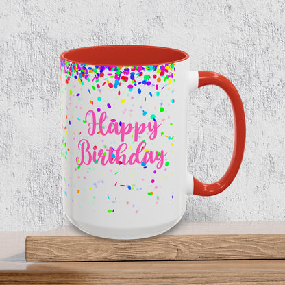 Happy Birthday - Accent Ceramic Coffee Mug