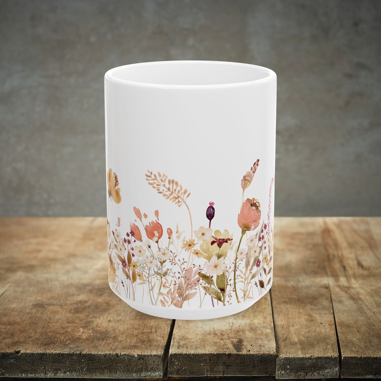 Fall Florals - Ceramic Mug, (11oz, 15oz)